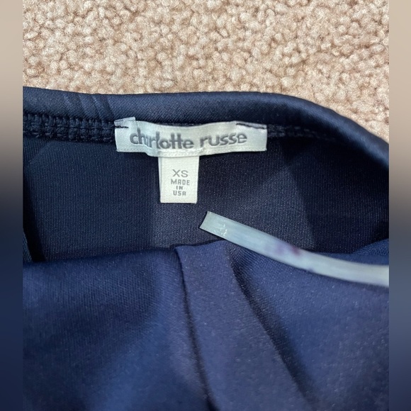 CHARLOTTE RUSSE Junior Navy Blue Tube Playsuit Jumpshort - Picture 2 of 10